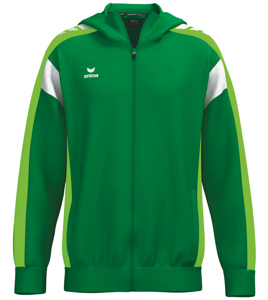 Teamline Celebrate 125 -  Træningstrøje med lang lynlås og hætte. Grøn, Gecko, Hvid