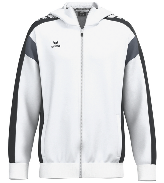 Teamline Celebrate 125 -  Træningstrøje med lang lynlås og hætte. Hvid, sort