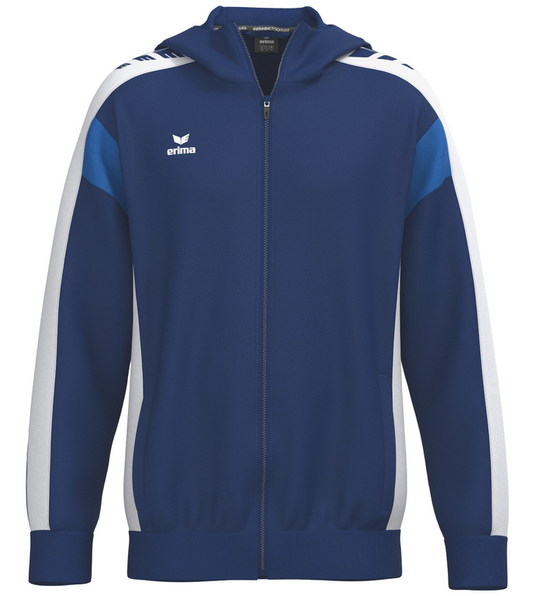 Teamline Celebrate 125 -  Træningstrøje med lang lynlås og hætte. Navy, hvid