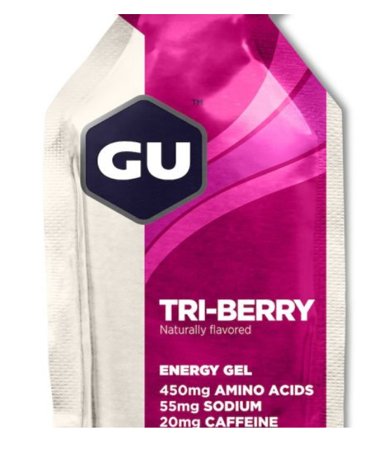 1 stk. GU Energy Energigel Tri-berry med koffein