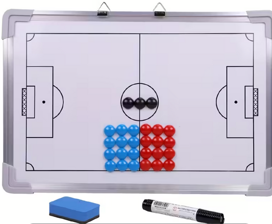Taktiktavle til fodbold – 45 x 30 cm. Magnetisk & dobbeltsidet