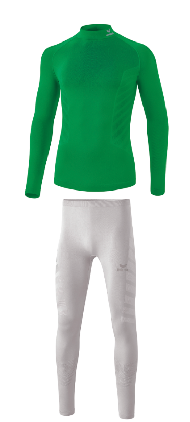 Sportsundertøj - Sæt med Trøje og Lange Tights Grøn og hvid