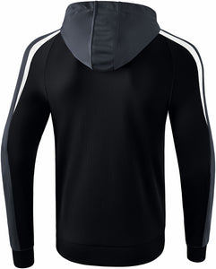 Træningstrøje med hætte og lang lynlås Str. 128 - 4XL