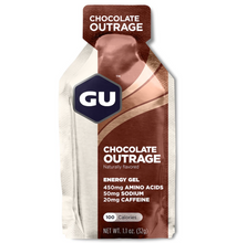 Indlæs billede til gallerivisning 24 stk. GU Gel Chocolate Outrage | Energi gel med koffein
