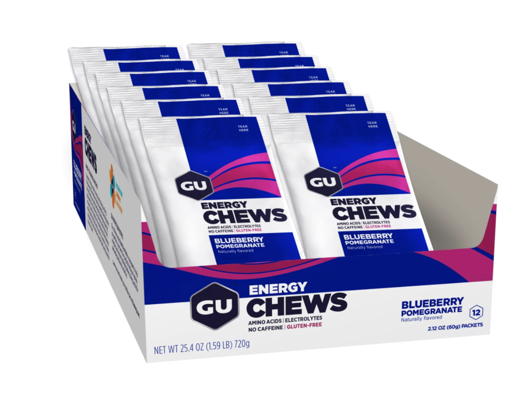 12 pack GU Energy Labs Chews - BLÅBÆR GRANATÆBLE