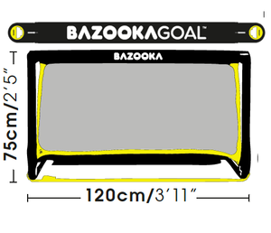 BazookaGoal 120 x 75 cm. DK´s bedste småboldsmål.