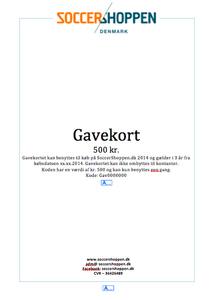 Gavekort 100 kr.